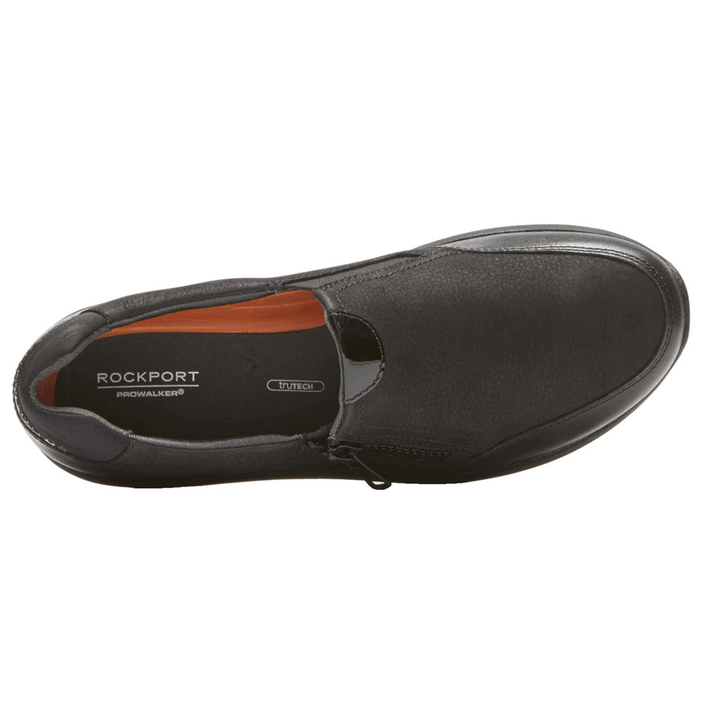 Rockport Singapore Womens Slip-On - Trustride Side Zip Black - AS5984106